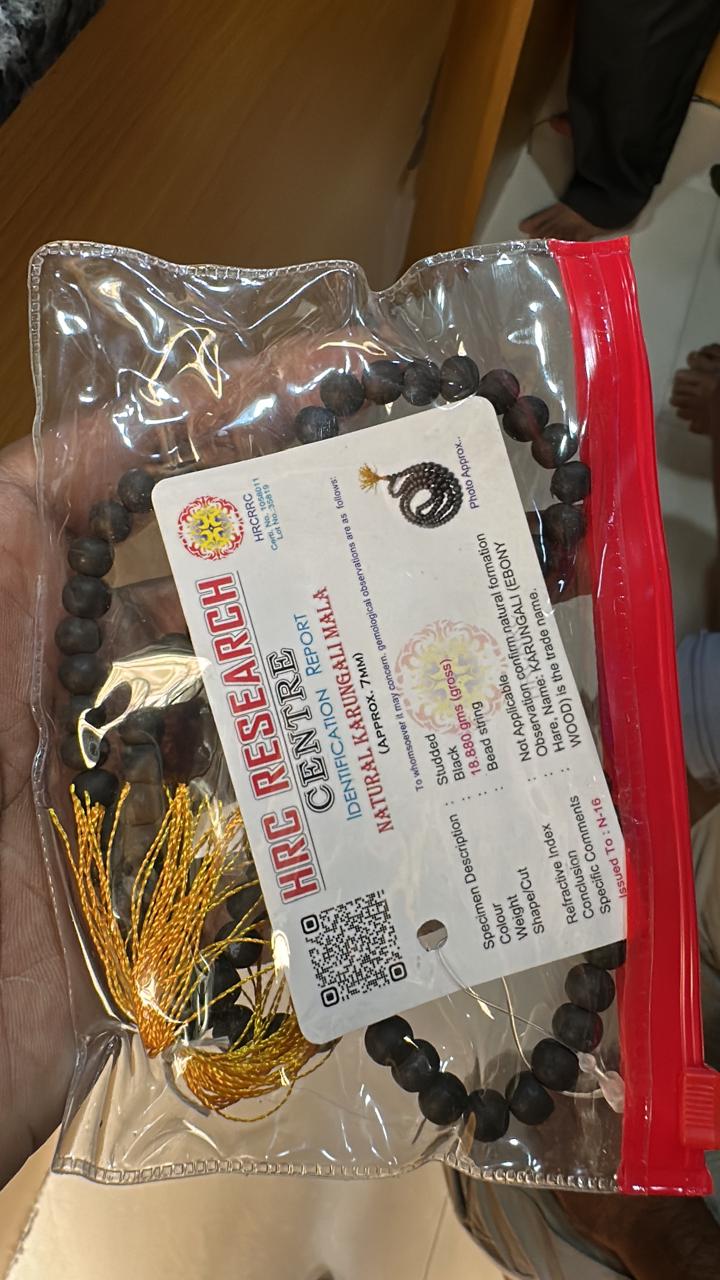 Original Karungali Malai – 108 Ebony Blackwood Beads (Lab Tested and Government Certified)